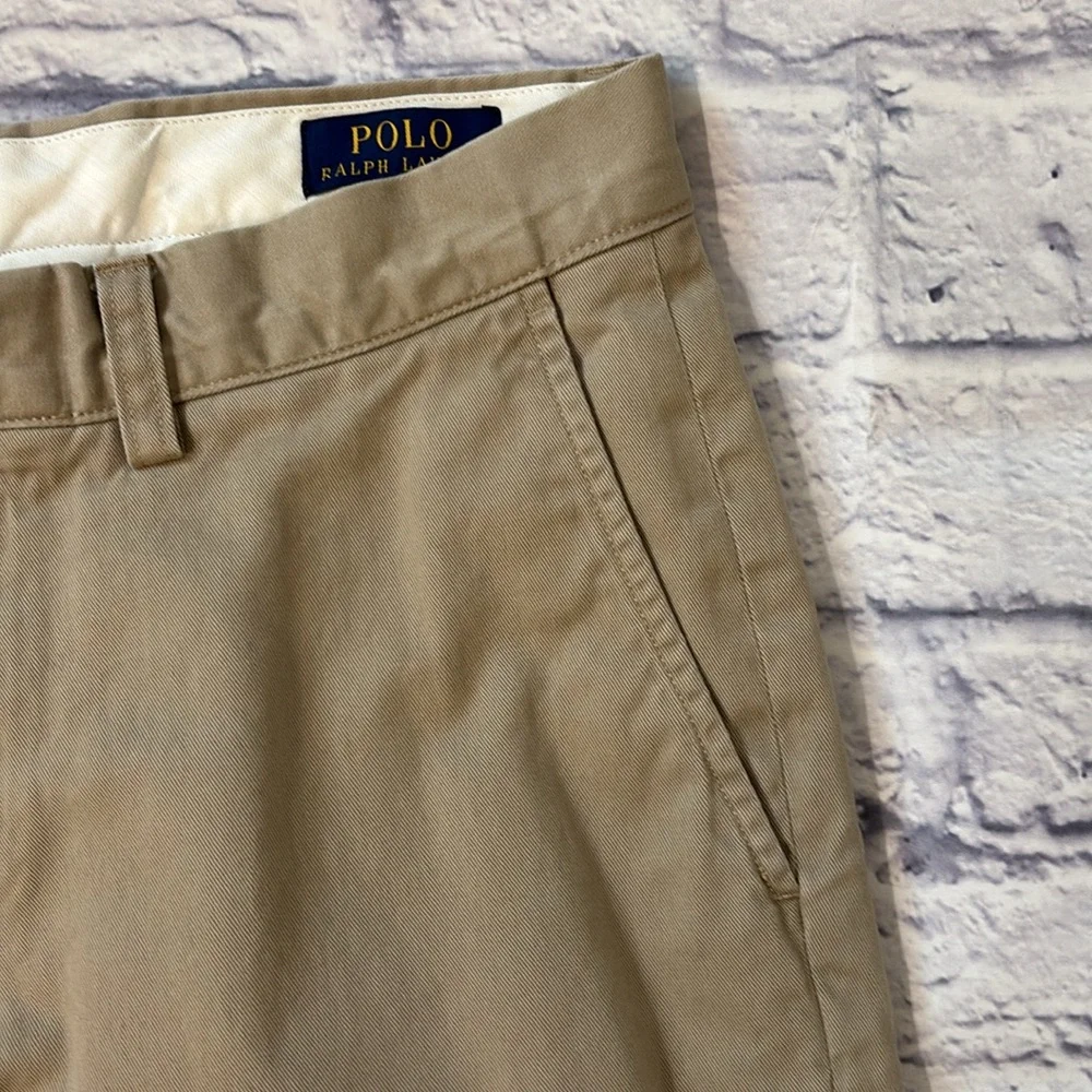 Polo Ralph Lauren Classic Fit Khaki Pants Plain Front Straight Leg Men’s 31 X 30